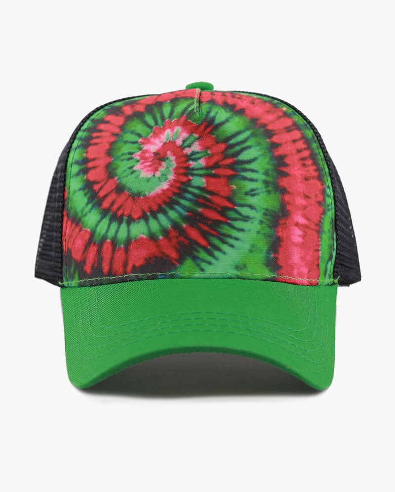 Tie Dye Print Mesh Back Snapback Trucker Cap