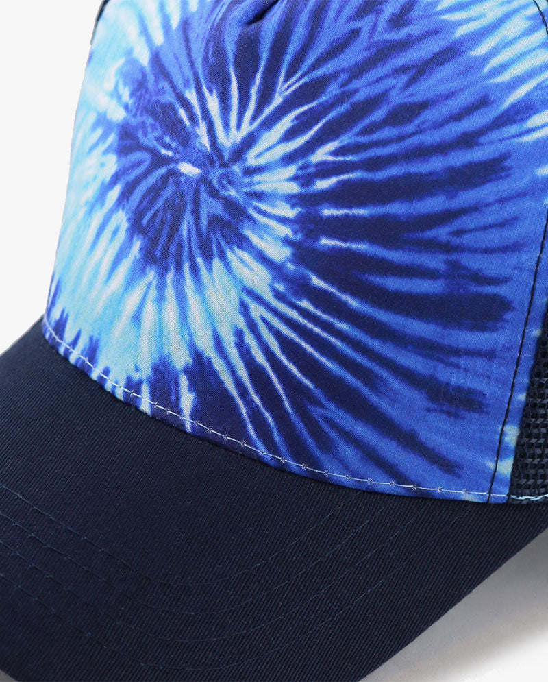 Tie Dye Print Mesh Back Snapback Trucker Cap