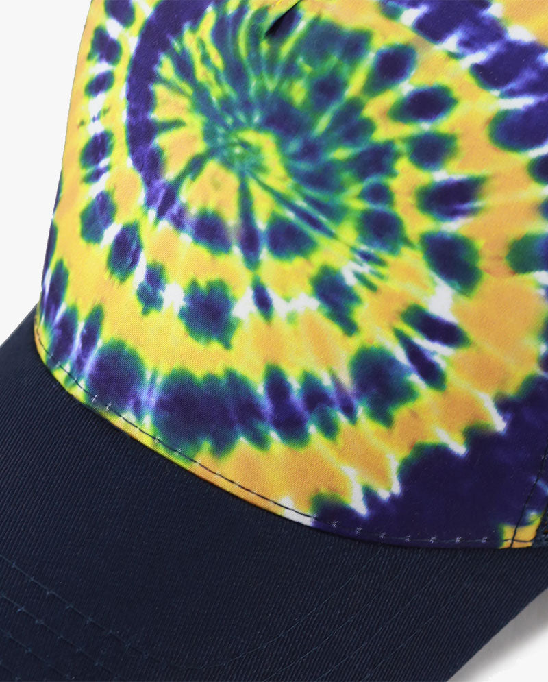 Tie Dye Print Mesh Back Snapback Trucker Cap