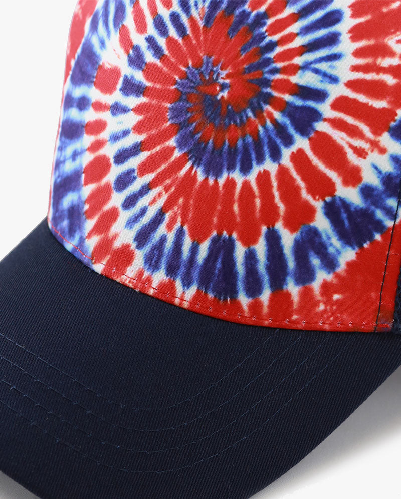 Tie Dye Print Mesh Back Snapback Trucker Cap