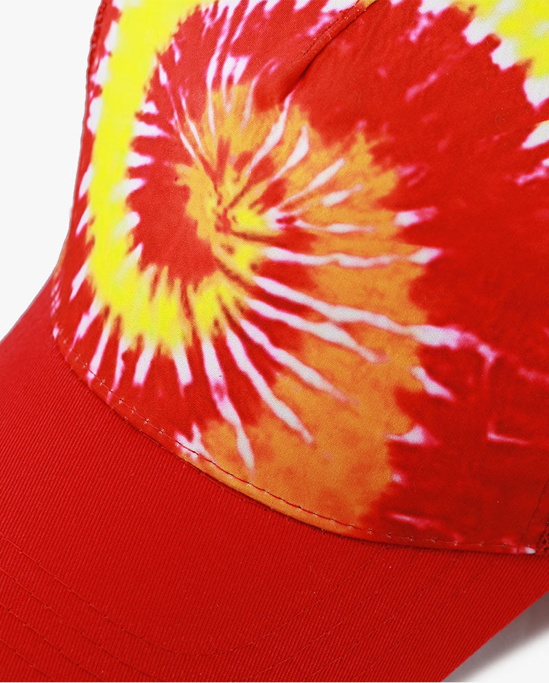Tie Dye Print Mesh Back Snapback Trucker Cap