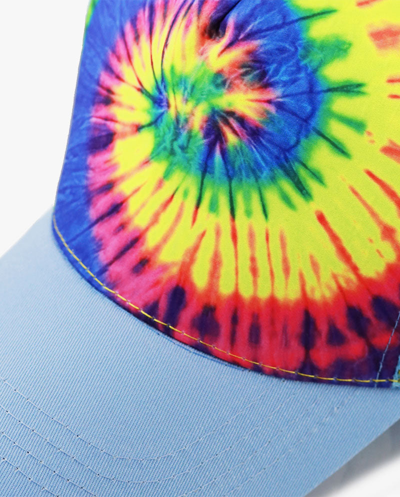 Tie Dye Print Mesh Back Snapback Trucker Cap