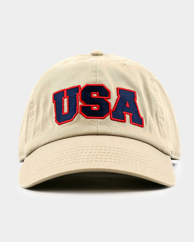 USA / America Embroidery Classic Cotton Adjustable Baseball Hat