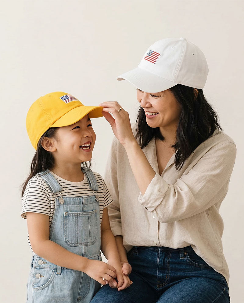 The Hat Depot Kids - Embroidered USA Flag Baseball Cap