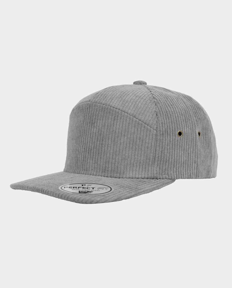 Corduroy Structured 7-Panel Snapback Cap