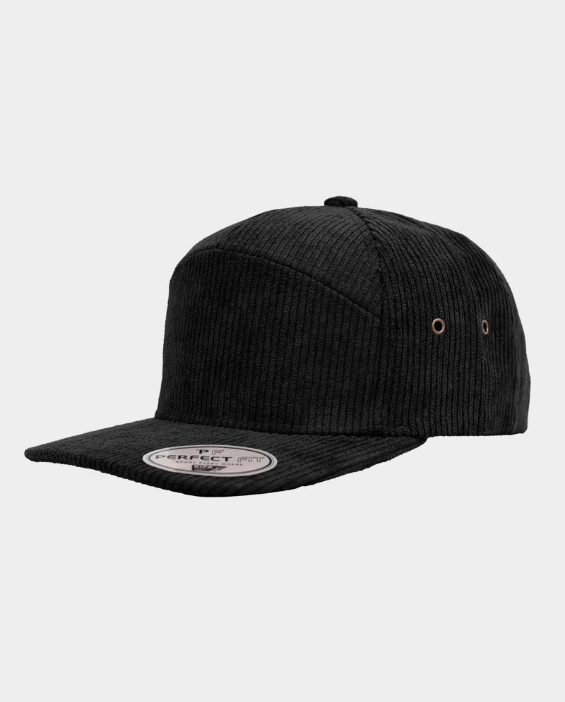 Corduroy Structured 7-Panel Snapback Cap