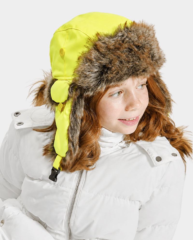 The Hat Depot Kids - Plain Faux Fur Aviator Trapper