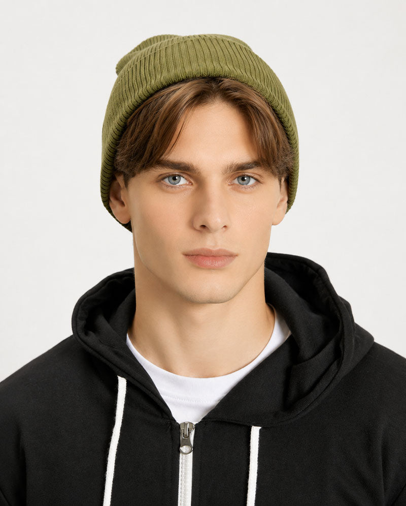 The Hat Depot - 100% Cotton Plain Beanie