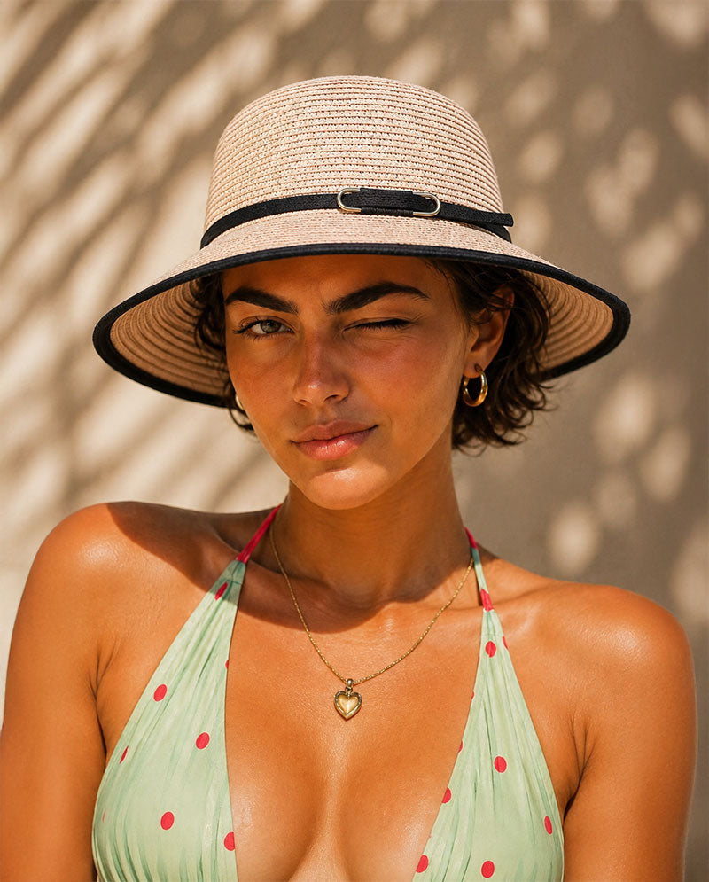 The Hat Depot - Wide Nature Straw Style Beach Sun Hat