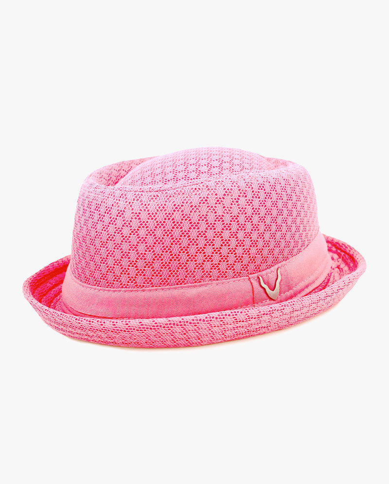 Black Horn -Light Cool Soft Crushable Mesh Porkpie