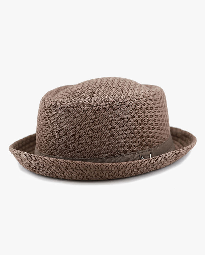 Black Horn -Light Cool Soft Crushable Mesh Porkpie