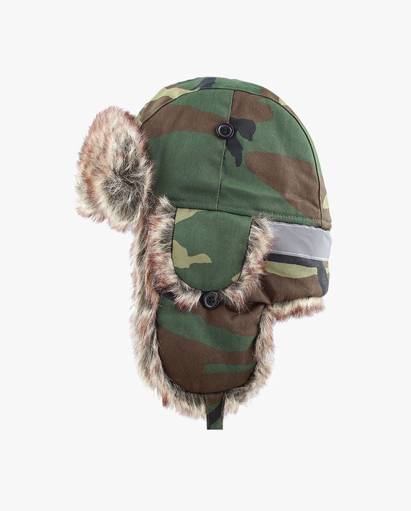 The Hat Depot Kids - Safety Reflective Faux Fur Aviator Trapper