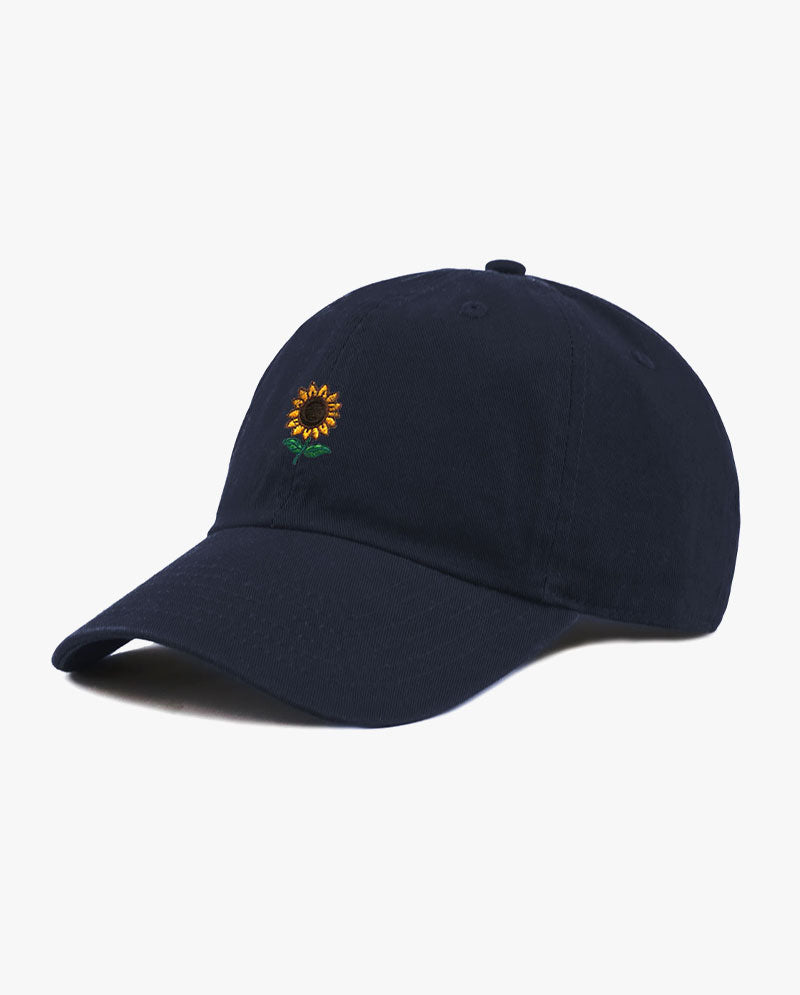 The Hat Depot - Embroidered Sun Flower Baseball Cap