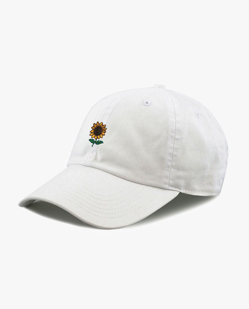 The Hat Depot - Embroidered Sun Flower Baseball Cap