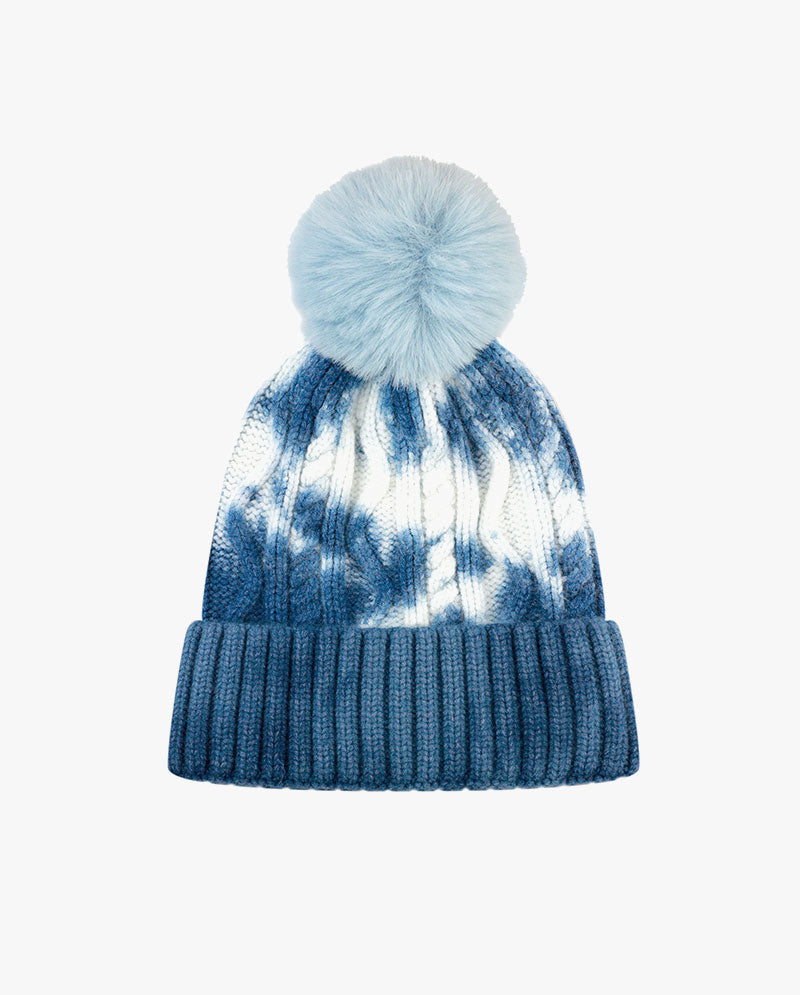 Black Horn - Tie Dye Knit PomPom Beanie