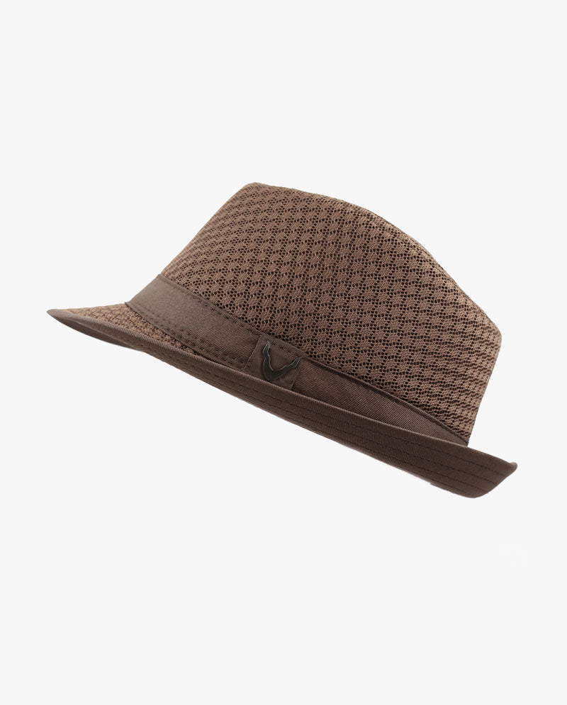 Black Horn - Lightweight Cool Soft Crushable Mesh Fedora
