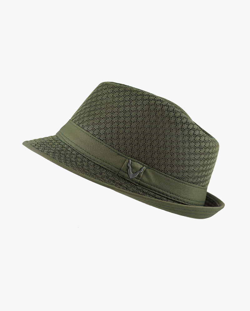 Black Horn - Lightweight Cool Soft Crushable Mesh Fedora