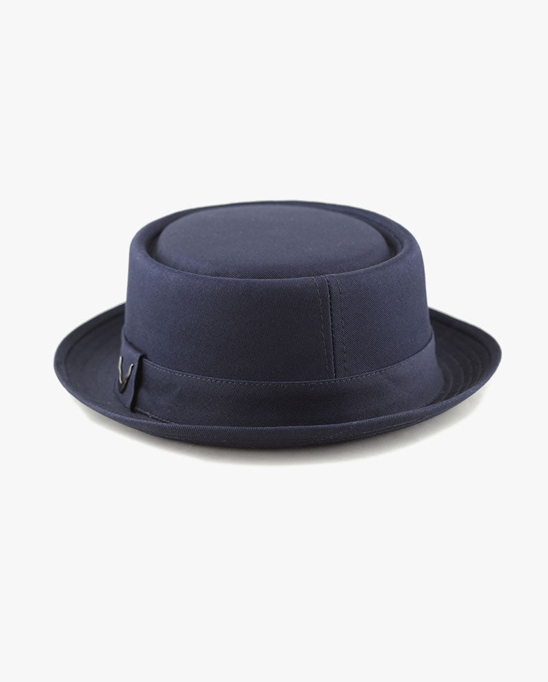 Black Horn Cotton Porkpie hat