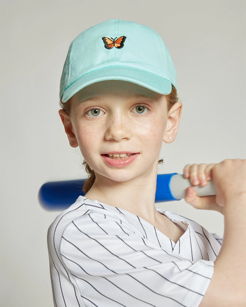 The Hat Depot Kids - Embroidery Unicorn & Butterfly Baseball Cap.