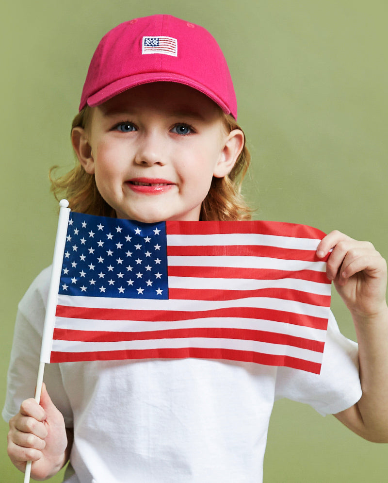 The Hat Depot Kids - Embroidered USA Flag Baseball Cap