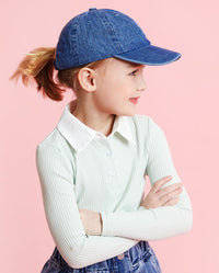 The Hat Depot Kids Washed Low Profile Cotton and Denim Plain Baseball  Cap Hat (6-9 yrs, Light Pink): Clothing, Shoes & Jewelry