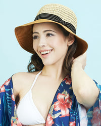 The Hat Depot - Nature Straw Style Beach Sun Hat
