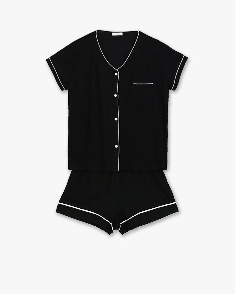 IC GURL - Lovely Short Modal Black Pajama