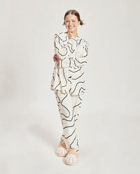 IC GURL - Wavy Cotton Long Sleeves Pajama