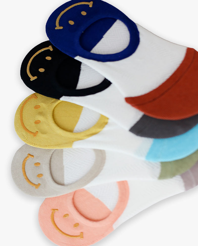 The Hat Depot - "Smile" Unstrippable Ankle Socks 5 pcs