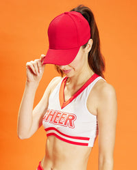 The Hat Depot - Women's Stretch Mesh Ponytail fitted baseball Cap