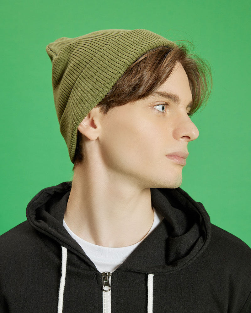 The Hat Depot - 100% Cotton Plain Beanie