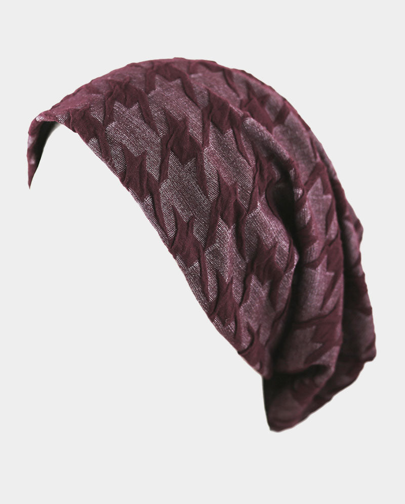 Baggy Cotton Knit Beanie w/ Fleece Interior