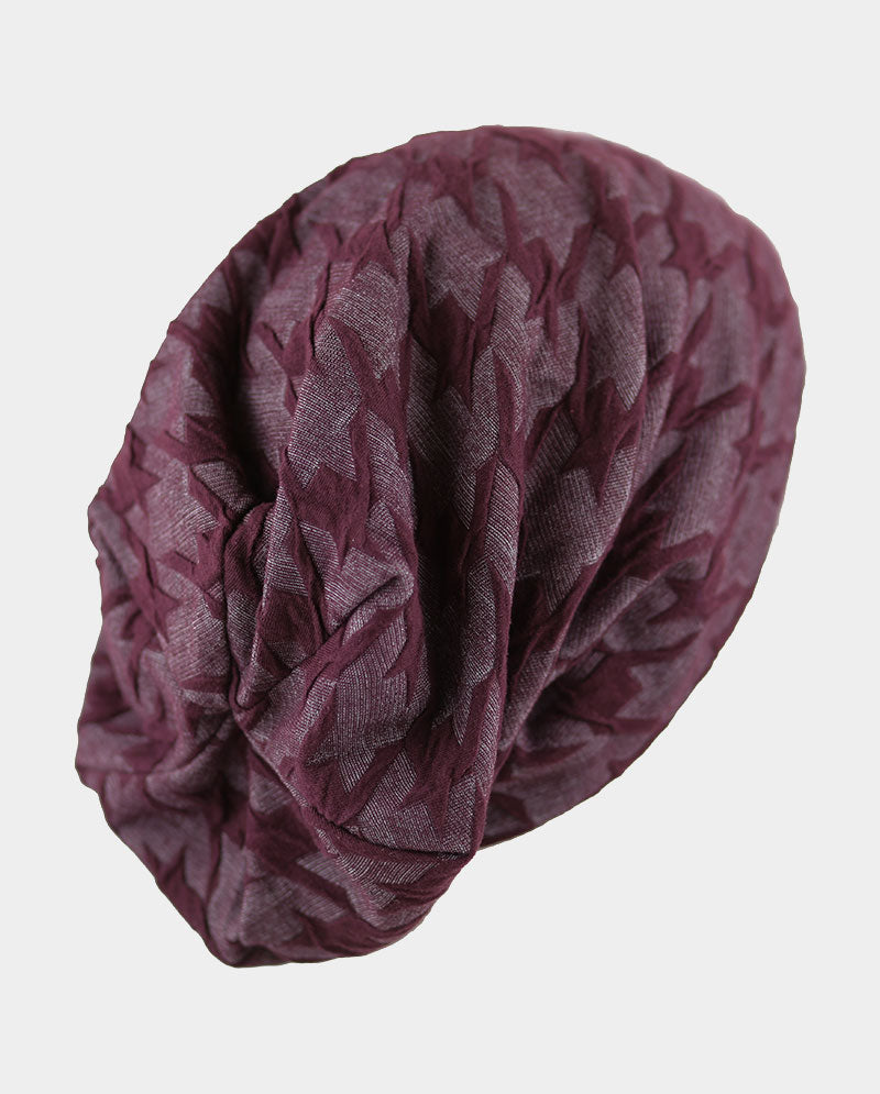 Baggy Cotton Knit Beanie w/ Fleece Interior