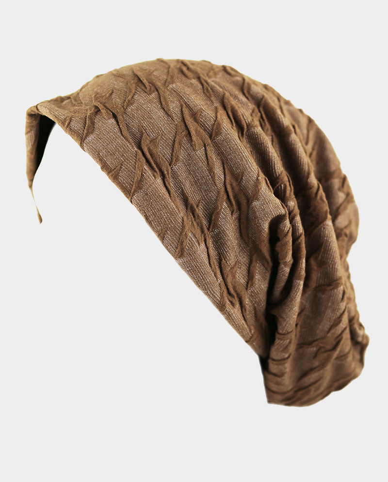 Baggy Cotton Knit Beanie w/ Fleece Interior