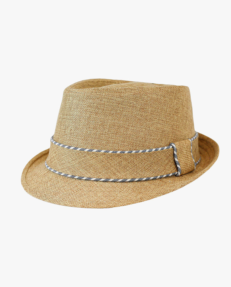 The Hat Depot - Cross Shape Top Paper Straw Fedora