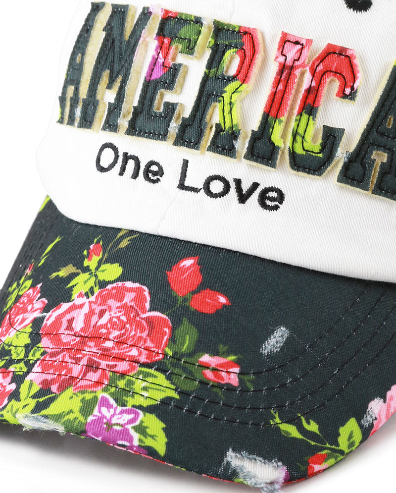 USA / America Embroidery Classic Cotton Adjustable Baseball Hat