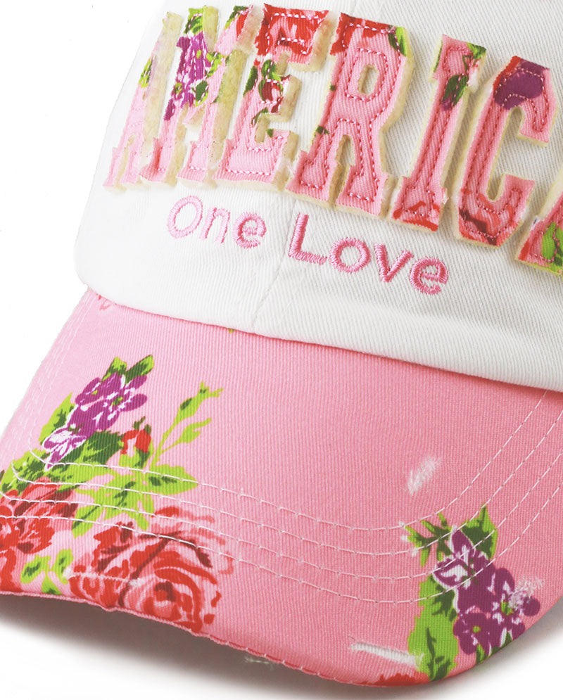 USA / America Embroidery Classic Cotton Adjustable Baseball Hat