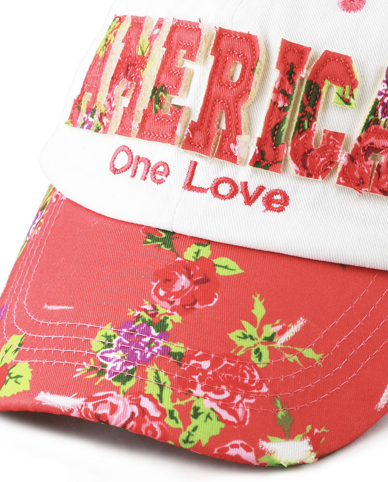 USA / America Embroidery Classic Cotton Adjustable Baseball Hat