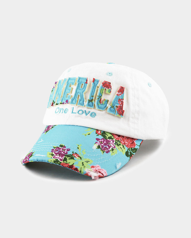 USA / America Embroidery Classic Cotton Adjustable Baseball Hat