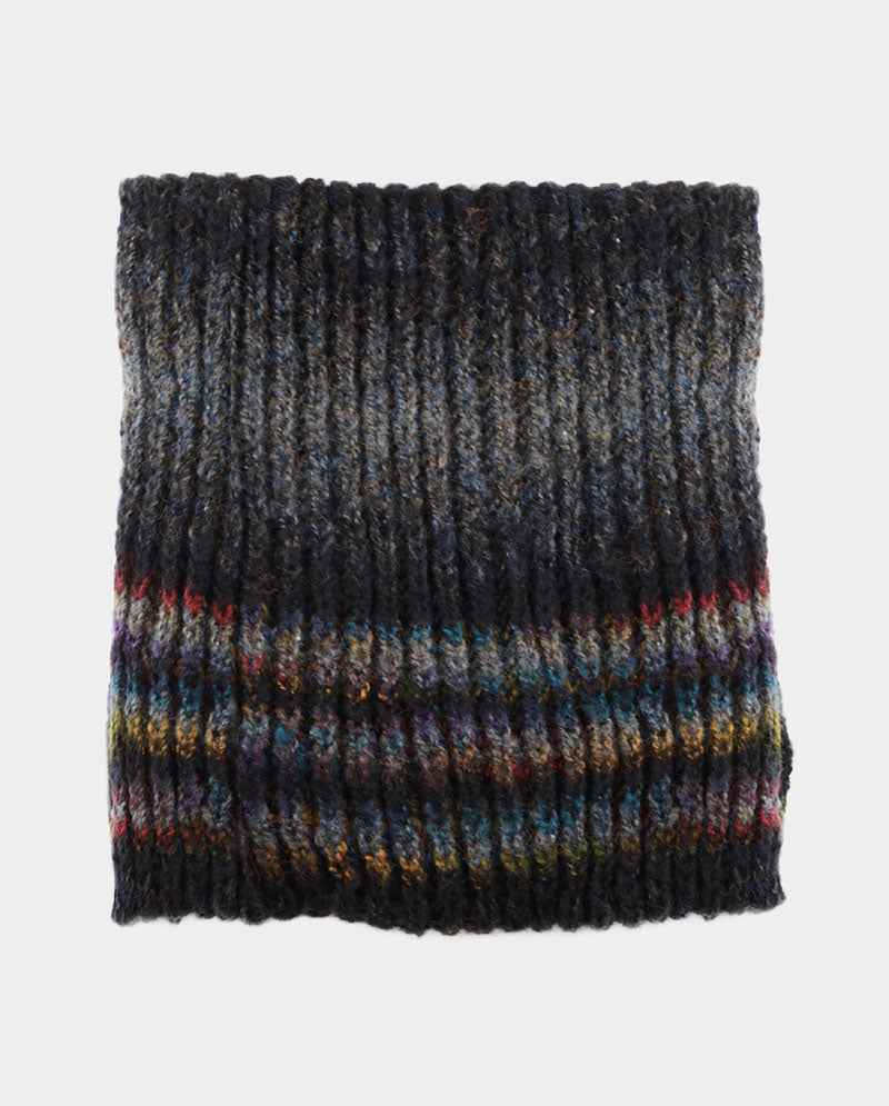 Acrylic Knit Beanie & Scarf Set – 100% Acrylic, Triple-Stripe Knit Design