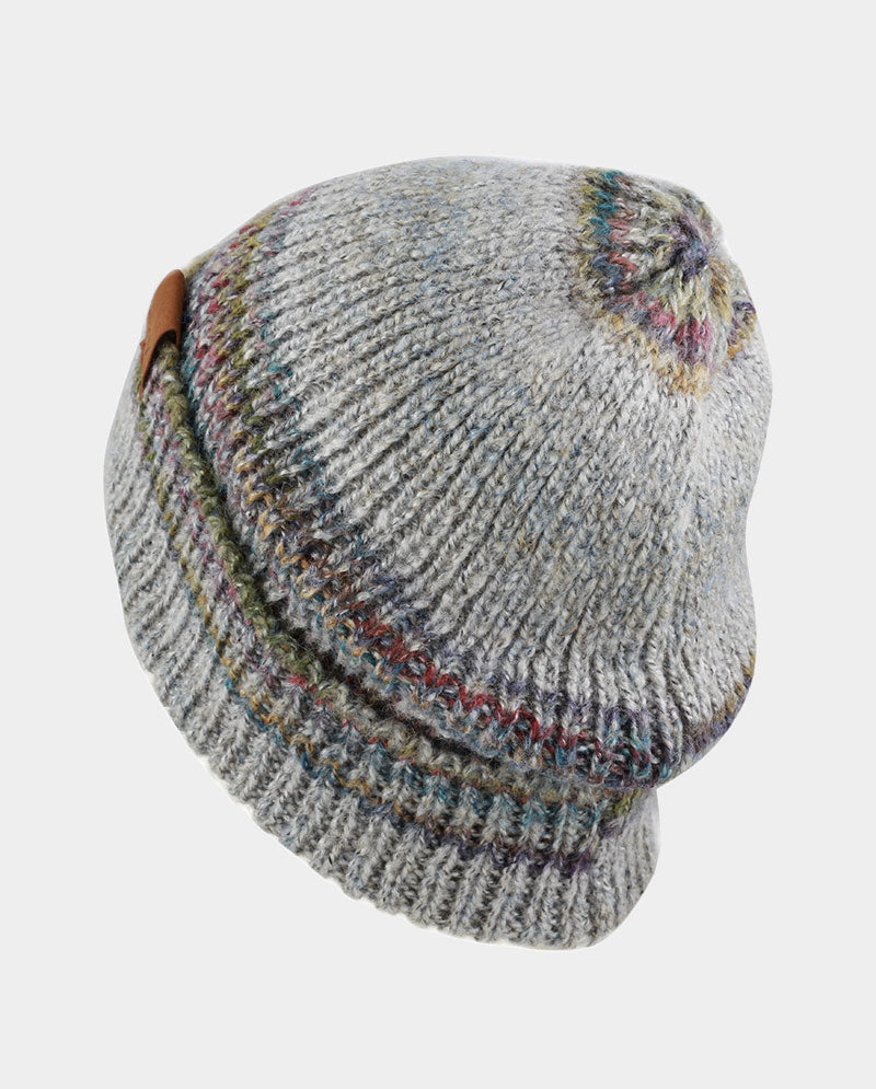 Acrylic Knit Beanie & Scarf Set – 100% Acrylic, Triple-Stripe Knit Design