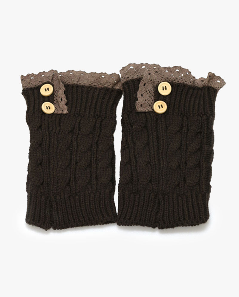 Short Women's Knit Boot Topper Leg Warmer