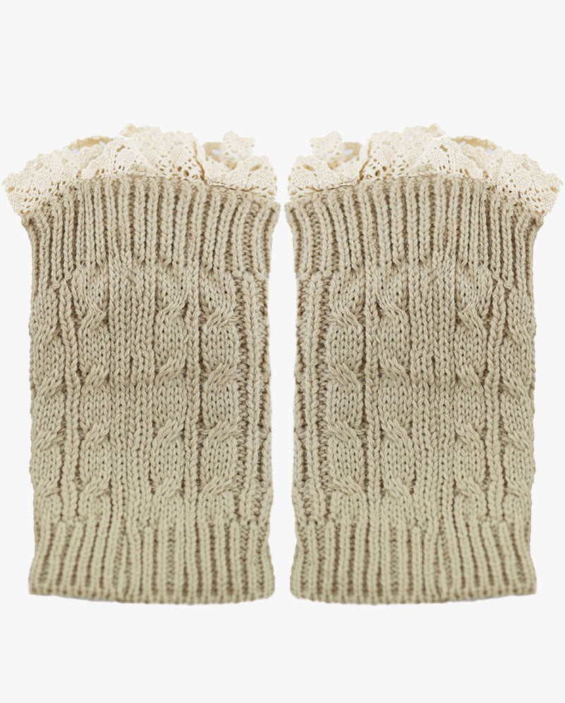 Short Women's Knit Boot Topper Leg Warmer