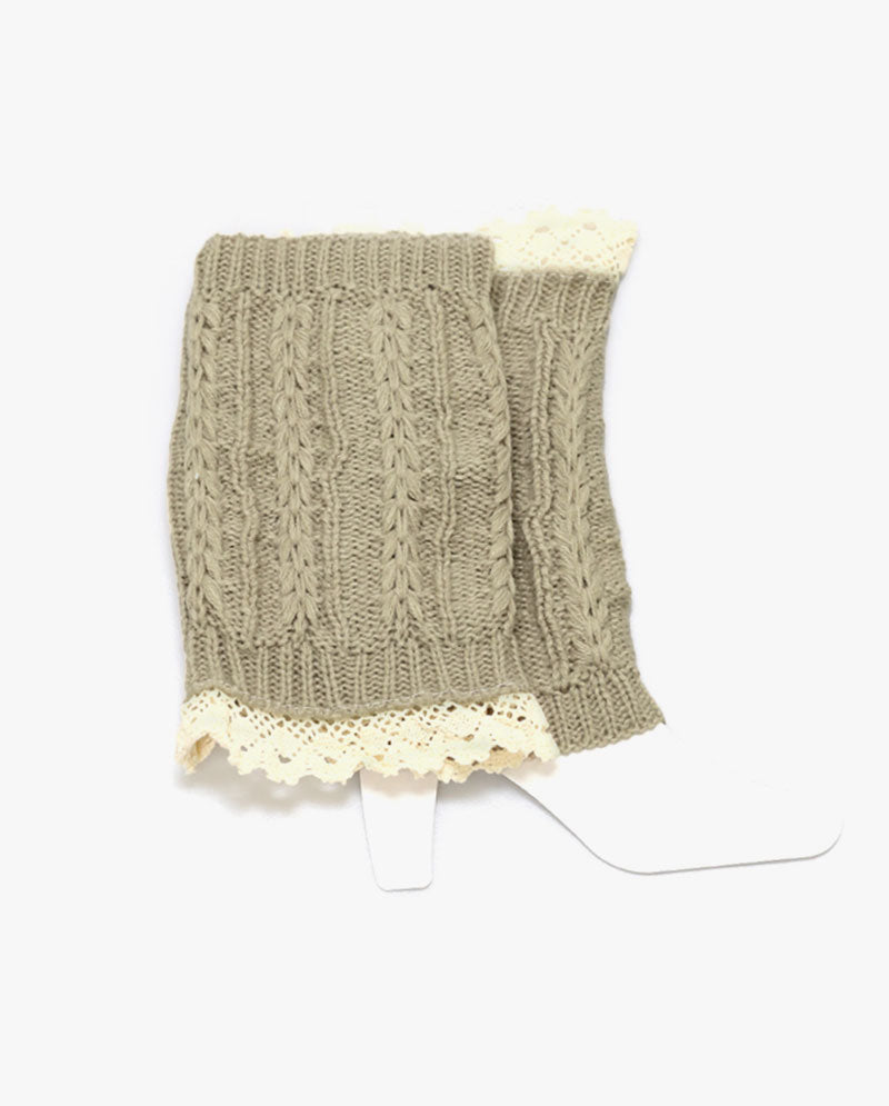 Short Women's Knit Boot Topper Leg Warmer