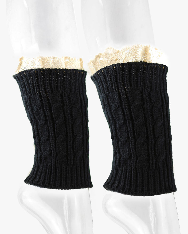 Short Women's Knit Boot Topper Leg Warmer