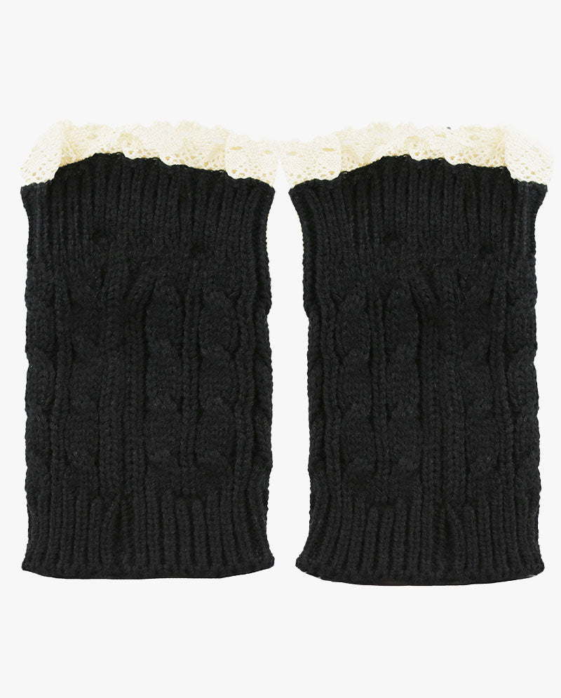 Short Women's Knit Boot Topper Leg Warmer