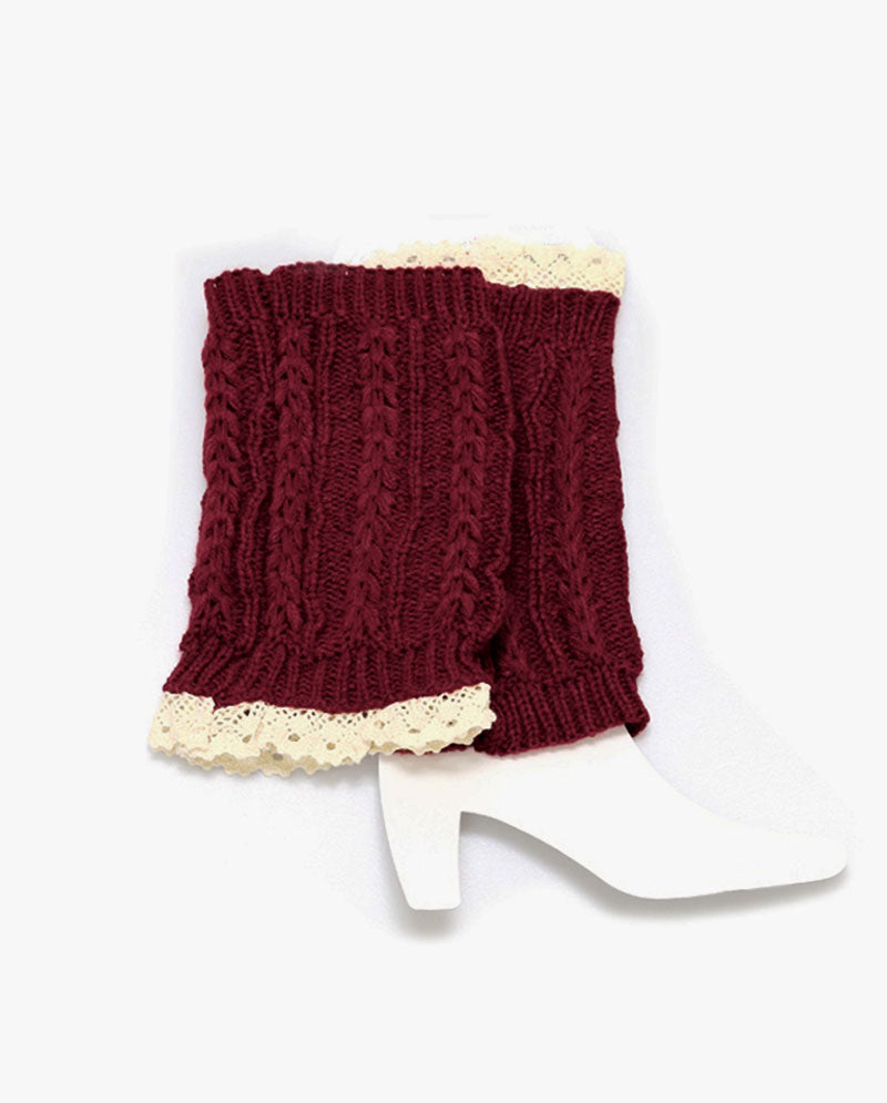 Short Women's Knit Boot Topper Leg Warmer