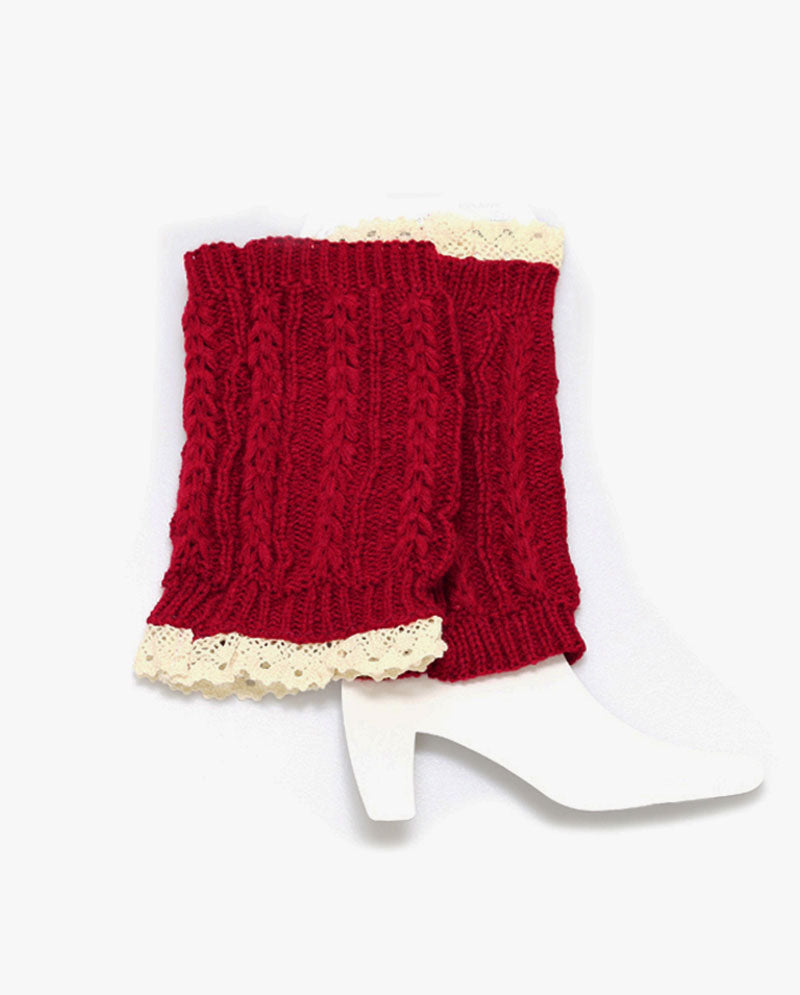 Short Women's Knit Boot Topper Leg Warmer