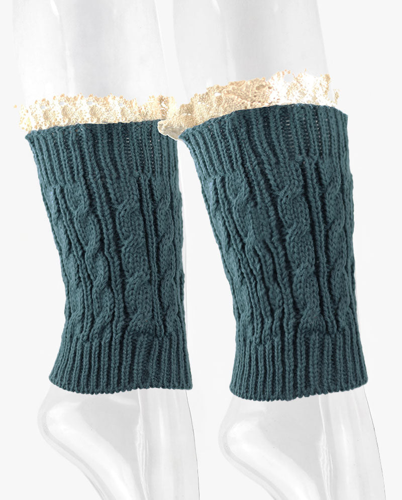 Short Women's Knit Boot Topper Leg Warmer