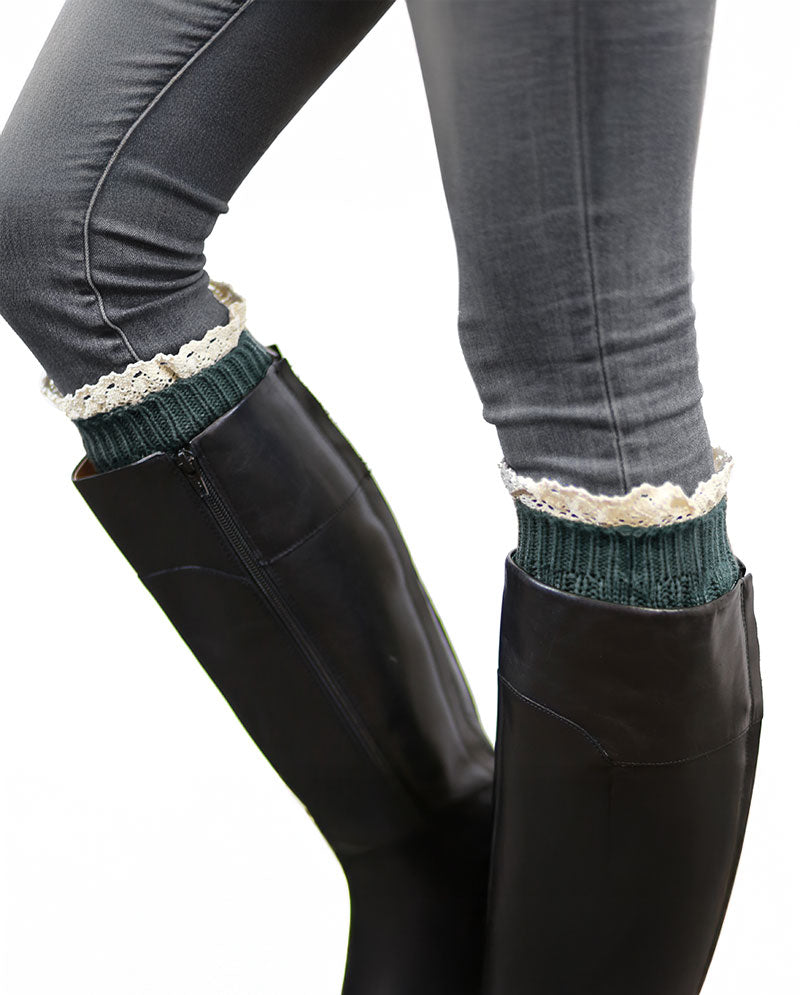 Short Women's Knit Boot Topper Leg Warmer